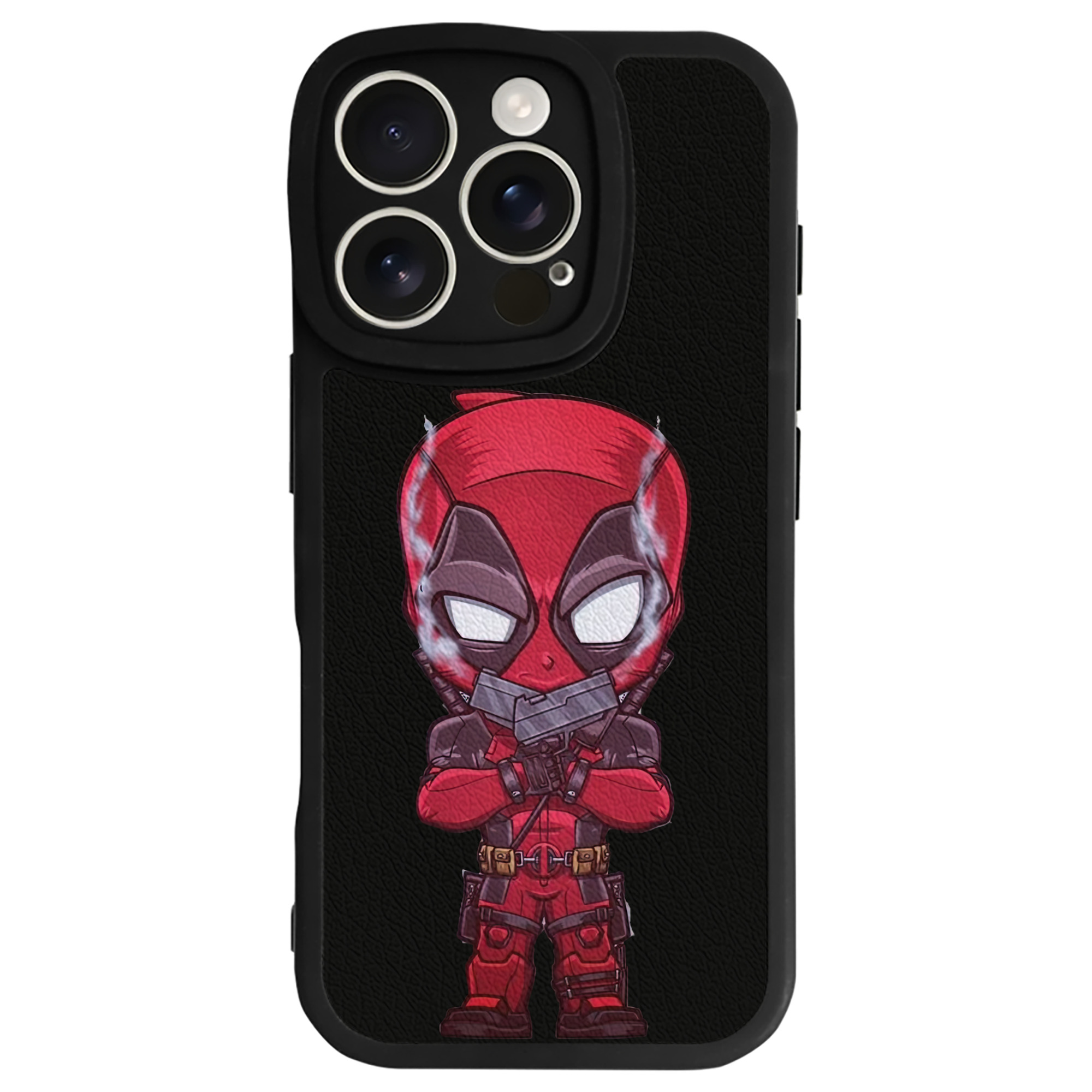 （画像用） Deadpool デッドプール 【iPhone 16シリーズ対応】シリコンスマホケース（レザー調） 材質：シリコン